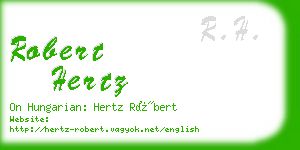 robert hertz business card